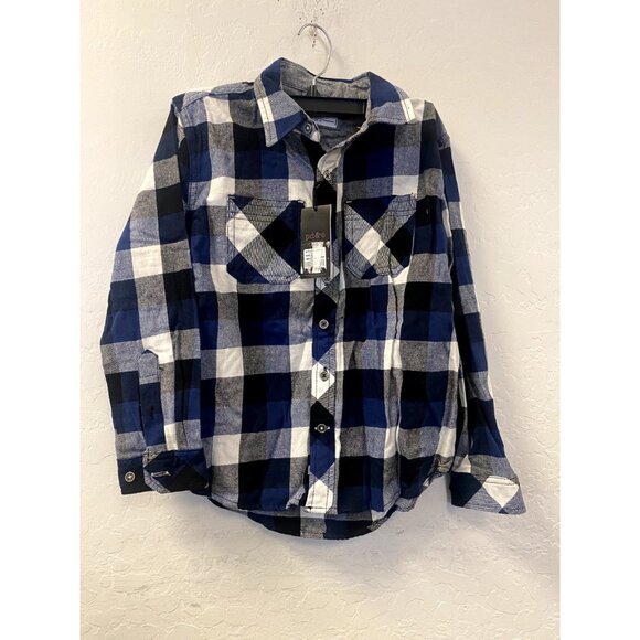 PD & C Boys Blue Checked Collared Button Up size 8 - Picture 1 of 2